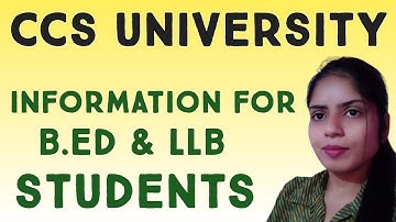 Exam Information B.Ed and L.L.B Students || CCSU || @TEACHINGLEARNING279