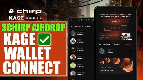 Connect SUI Wallet in KAGE | chirp airdrop wallet connect, kage airdrop wallet connect #cry