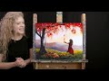 Learn How to Paint CATCHING FALL LEAVES with Acrylic - Paint and Sip at Home - Step by Step Tutorial