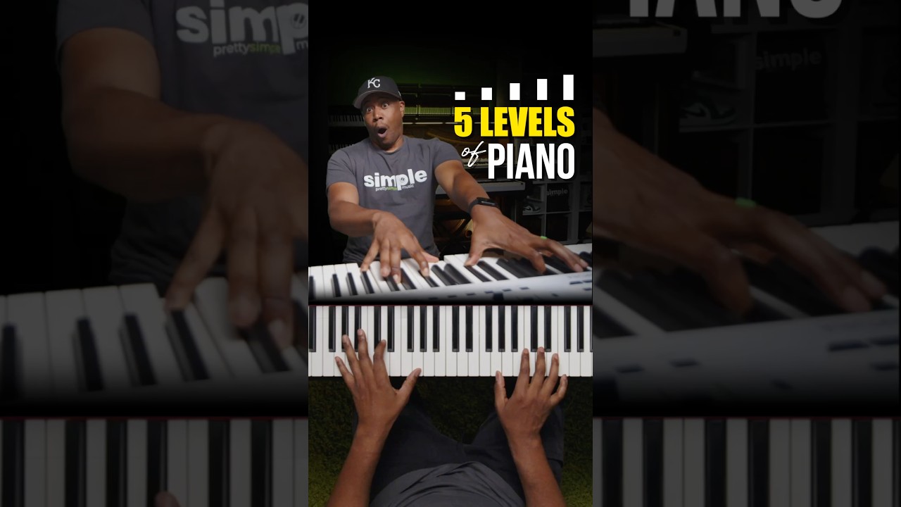5 levels for playing gospel piano #jazzpiano #pianotutorial #gospelpiano