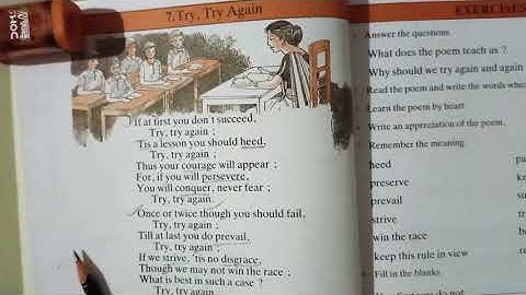Try, Try Again (Part 2)- Learn the Poem: Online English Class for S-lll kids