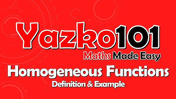 Checking if a Function is Homogeneous? Two Variables (Part 1)