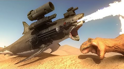 Weaponized Megalodón Vs Every Unit | Beast Battle Simulator.