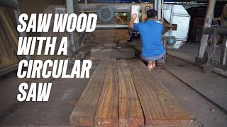 Asmr - The Process of Resawing Wood with a Band Sawmill: Real Footage and Modern Machinery