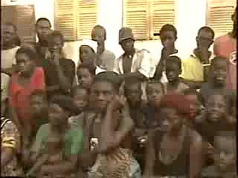 Benin 2006 mission trip speaking to villagers in B...
