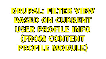 Drupal: Filter View based on current user profile info (from Content Profile Module)
