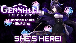 SHE'S FINALLY HERE! Genshin Impact Clorinde Pulls and Building!