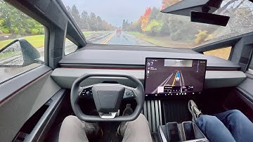 Tesla Cybertruck - First Time using FSD