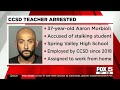 Las Vegas teacher arrested after accused of stalking student online, CCSDPD says