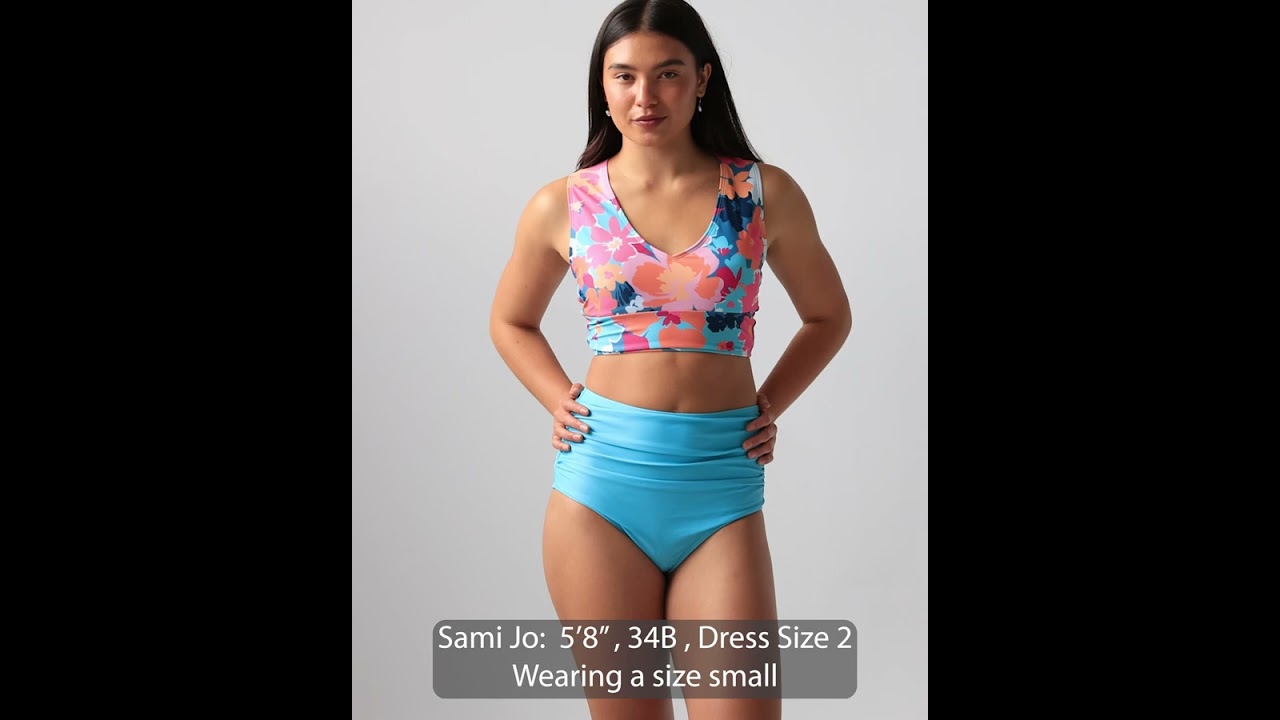 Preview of Nani Swimwear Ruched High Rise Swimsuit Bottoms - Women's Video
