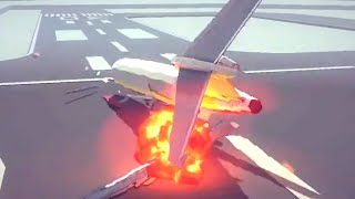 Continental Airlines Flight 1713 Crash Animation - Besiege (Remastered)