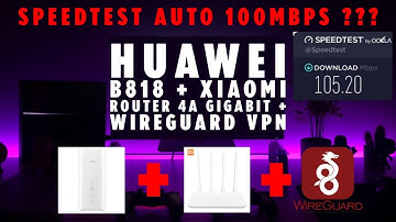 Speedtest Huawei B818 + Xiaomi Router Mi 4A Gigabit (OpenWRT) + WireGuardVPN