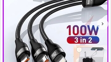 ⚡️Mở hộp cáp sạc nhanh đa năng Baseus Flash Series Ⅱ 100W, 1.2m Fast Charge Cable