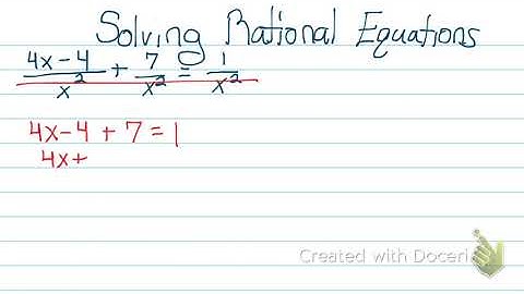 Solving Rational Equations same denomiators