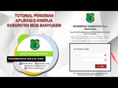 Tutorial Pengisian Aplikasi E-Kinerja Kabupaten Musi Banyuasin