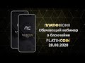 ПЛАТИНКОИН  Обучающий вебинар о блокчейне PLATINCOIN  20 08 2020