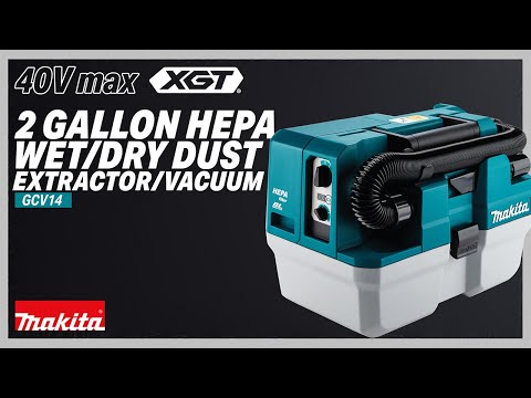 40V max XGT® 2 Gallon HEPA Filter Portable Wet/Dry Dust Extractor/Vacuum (GCV14)