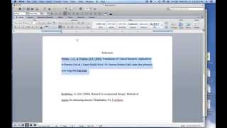Quick Tutorial: Hanging Indents for APA style references