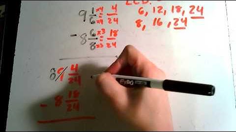Subtracting Mixed Numbers with Unlike Denominators Regrouping