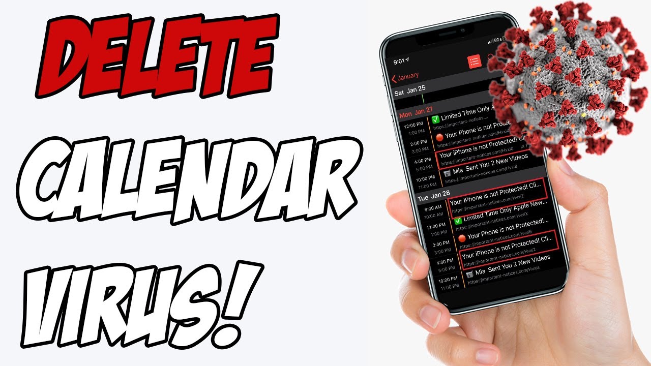 How To Delete Calendar Virus Events On iPhone and iPad EASY!📲 Remove