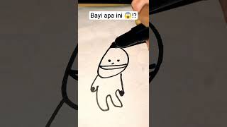 aneh ‼️ jadi bayi meleyot #drawing #art #trending #video #short #trend #ytshorts #shortvideo
