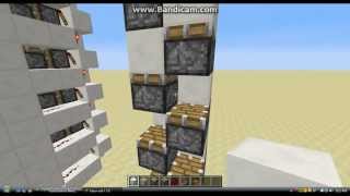 Minecraft: Super Fast Compact Elevator 4x3! (9.1 Blocks Per Second)
