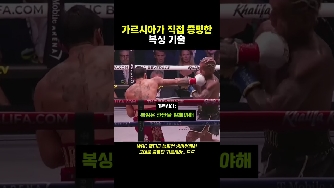 가르시아가 직접 증명한 복싱 기술