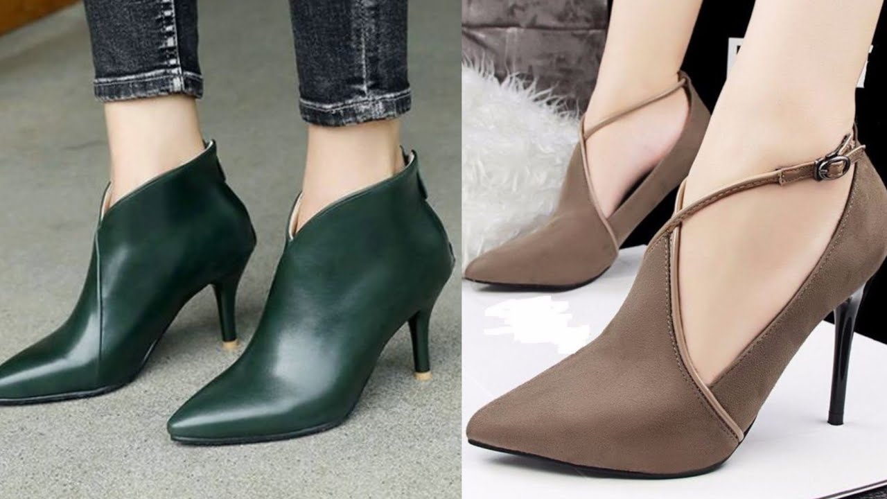 top pointed toe leather ankle boots high heels pure leather lady ankle boots/Office wear boots