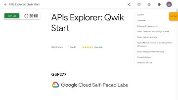 APIs Explorer Qwik Start GSP277