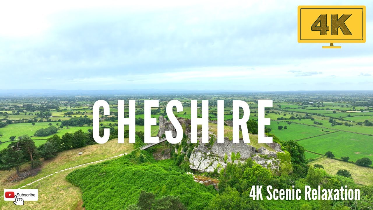 4K Scenic Relaxation Video Cheshire - Nature - Forest - Coastal - Relaxing - England - Drone Footage