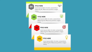Create 4 Steps Infographic Slide in PowerPoint. Tutorial No. 917
