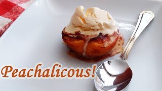 Baked Peaches - Quick & Easy Air Fryer Recipe!