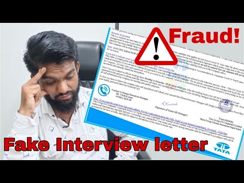 Fake Interview letter from Tata Group of company | How to know interview letter fake or real