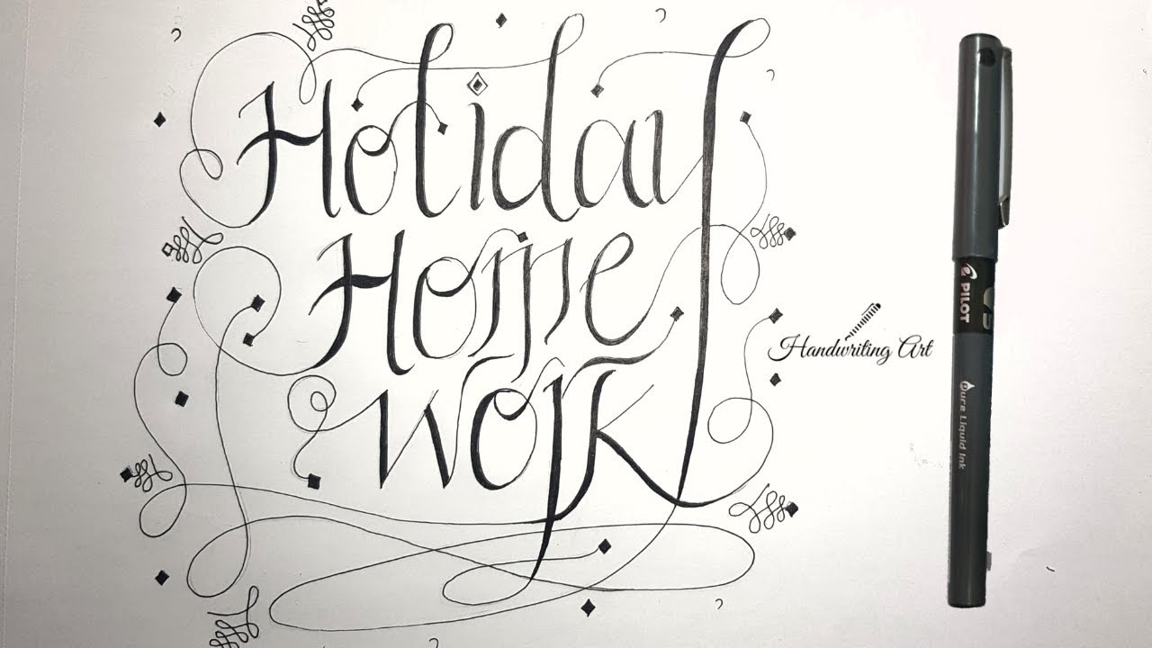 science holiday homework in calligraphy