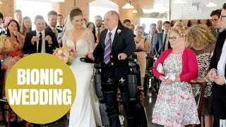 Paralysed dad walks daughter down aisle on wedding day in Derby