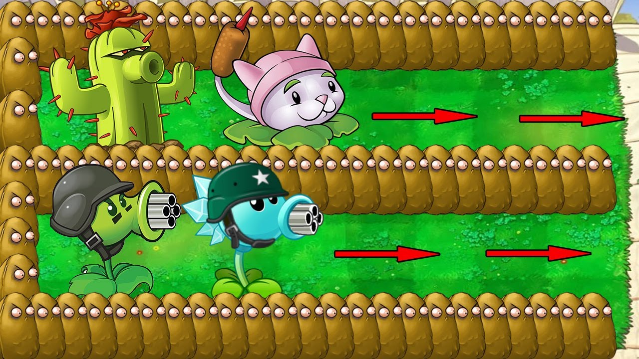 Team Pea Vs Team Spikes Vs Giga Gargantuar Vs Dr. Zomboss - Plants vs Zombies Hack