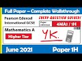 June 2021 paper 1h  edexcel igcse maths a  complete walkthrough