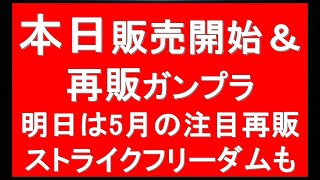 本日5/29水曜日に販売開始となる新作ガンプラ情報！さらに明日は注目再販多数。5月再販の特に注目すべき一日になりそう。さらに今後の再販＆プレバン最新予約・抽選販売情報