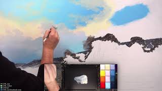 Let's draw the sky. Learning to paint with acrylic paint
