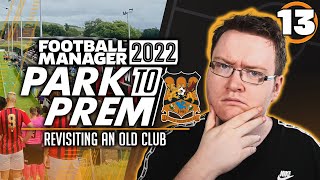 Park To Prem FM22 | Episode 13 - WORLDS LONGEST PITCH | Football Manager 2022