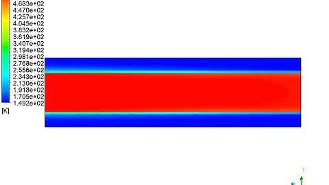 Conjugate heat transfer in a tube.