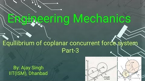L3||Engineering mechanics||Equilibrium of coplanar concurrent force system||by Ajay Singh|| Part-3