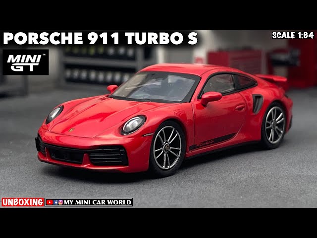 MY MINI CAR WORLD』UNBOXING MINI GT 1/64 PORSCHE 911 TURBO S - Guards Red 