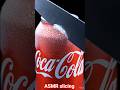ASMR frozen coke can being slowly sliced in half . #ai #coke #reach #asmr #frozendrink #viral