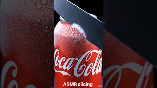 ASMR frozen coke can being slowly sliced in half . #ai #coke #reach #asmr #frozendrink #viral