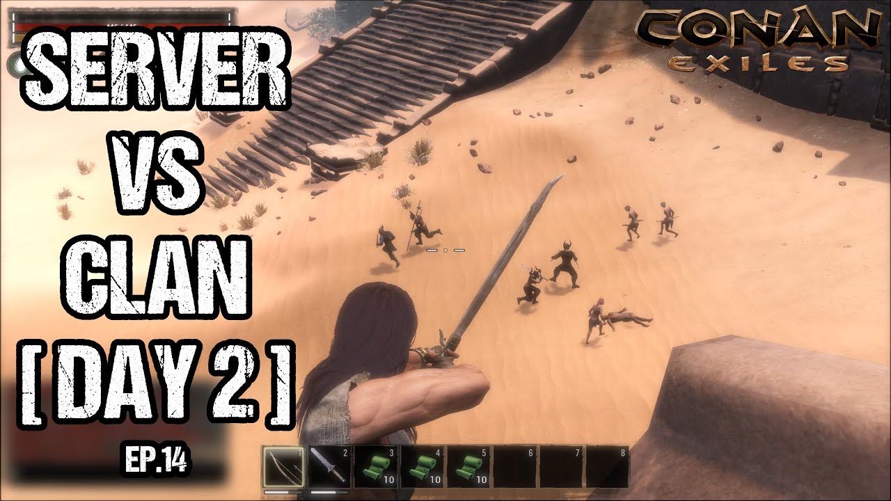 I Fought in a Massive Server War - Conan Exiles | Solo | Official PvP