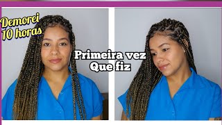 como faz trança Box Braids sozinha em casa ( primeira vez que fiz)