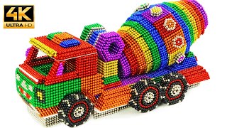 DIY - How To Make Concrete Mixer Truck from Magnetic Balls Satisfying (ASMR)#37