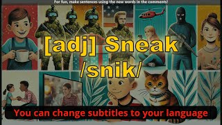 [adj] Sneak meaning with 5 examples