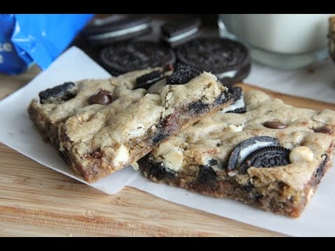 Cookies and Cream Oreo Blondies Recipe..For Cheat Day!